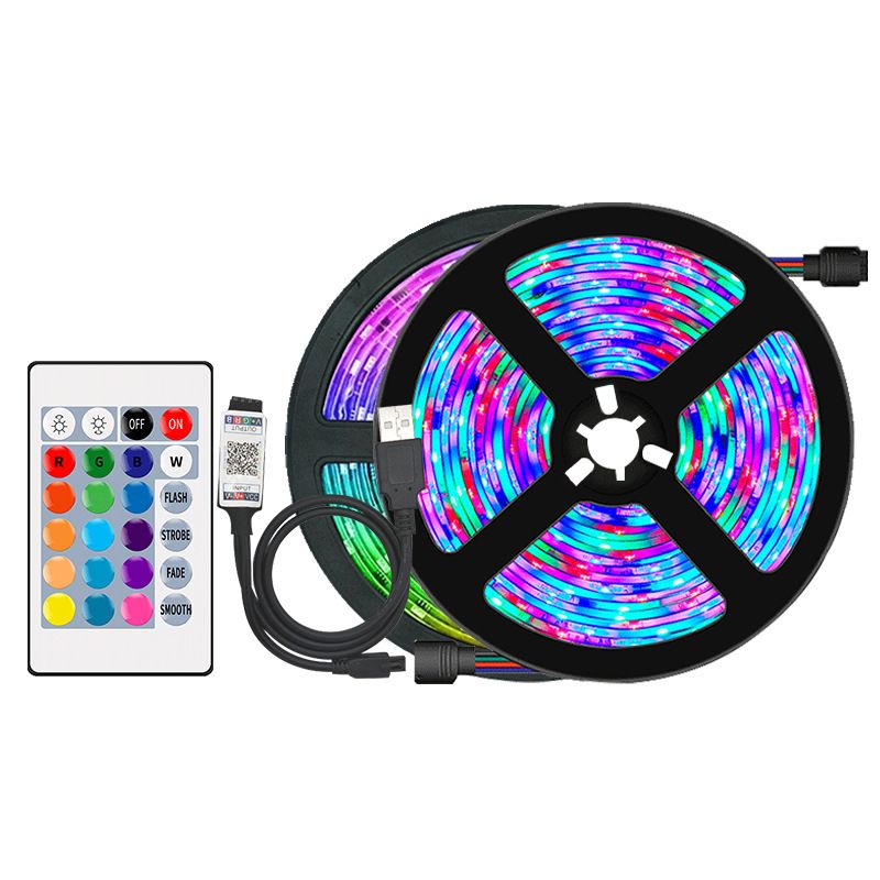 Wifi LED Sträifen Luuchten Musek Synchroniséierung RGB 5050 LED Band Alexa Smart Luuchten Sträif fir Partyraum Dekor Fernseh Hannergrondbeliichtung_voghion.com