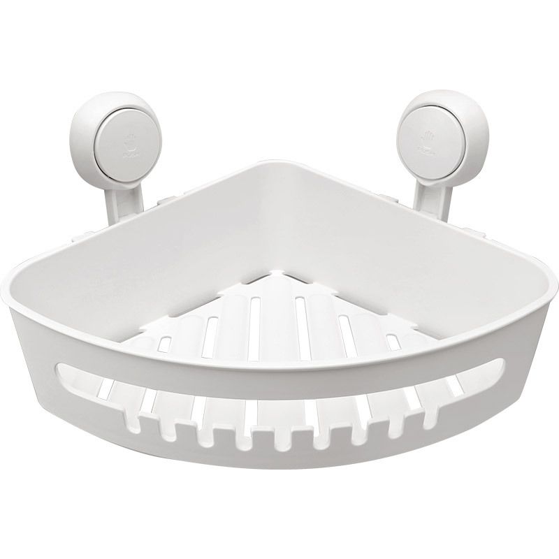 Estante de baño de pared: organizador de esquina sin taladros que ahorra espacio para ducha, artículos de tocador y cosméticos._voghion.com
