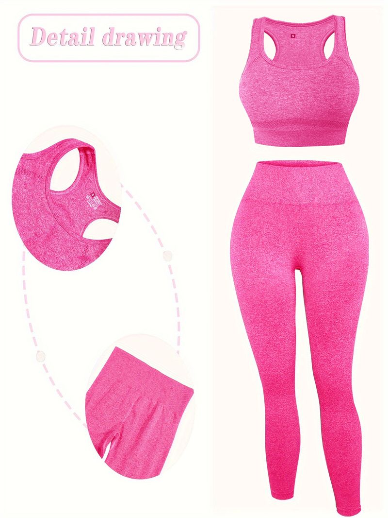 Women's Clothing Sports Yoga Suit Fitness Bra Hip Lift Quick Dry Yoga Pants High Elastic Sports Yoga Suit_voghion.com