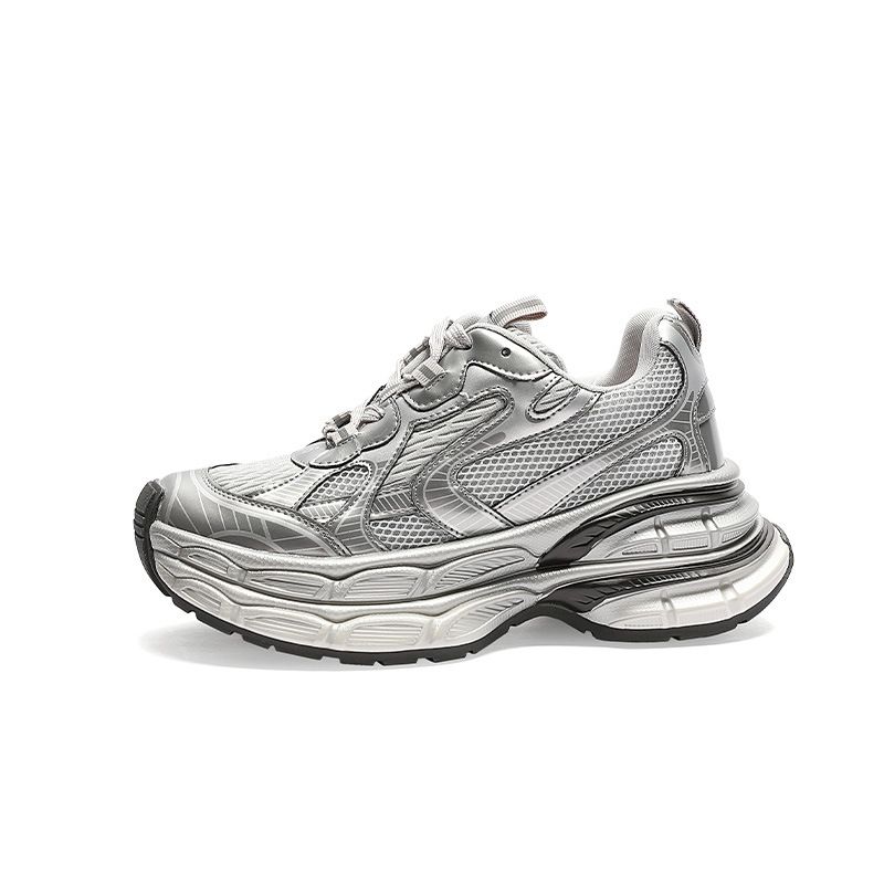 Chaussures de papa absorbantes à film double couche pour femmes, chaussures de sport décontractées en maille polyvalentes_voghion.com
