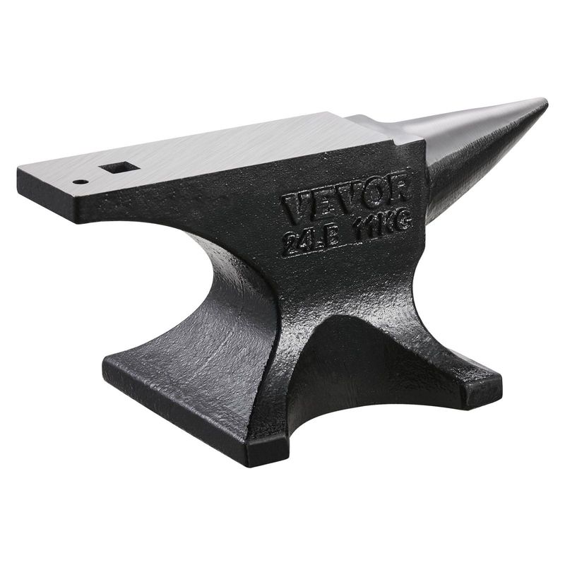 Single Horn Anvil 25lbs Cast Steel Anvil Round Horn Anvil For Blacksmiths_voghion.com
