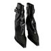 Einzigartiges Design High Heel Ankle 2025 Herbst Neue Heiße Frauen Spitz Weiß Mid-calf Stiefel_voghion.com