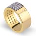 Rings Half Sided Gold Plated Zircon Round Ring New Hip Hop Trendy Jewelry Live Broadcast The Same Ring_voghion.com