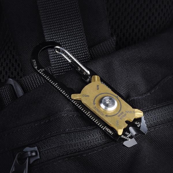 Multifunctional Camping Portable Carabiner Outdoor Combination Tool 20-in-1 Cycling Backpack Emergency Military_voghion.com