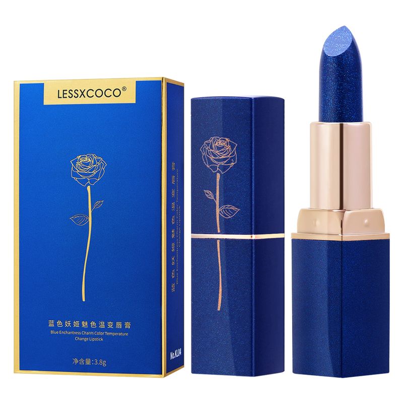 Rose  Blue Temperature Color Changing Lipstick Lip Moisturizing Balm Female Makeup Sexy Non-stick Cup Lip_voghion.com