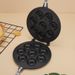 Round Eight Hole Donut Mold Double Sided Waffle Baking Tray Home Breakfast Cake Bread Baking Tools_voghion.com
