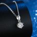 Sterling silver necklace for women 1 carat moissanite classic six claw pendant necklace diamond clavicle_voghion.com