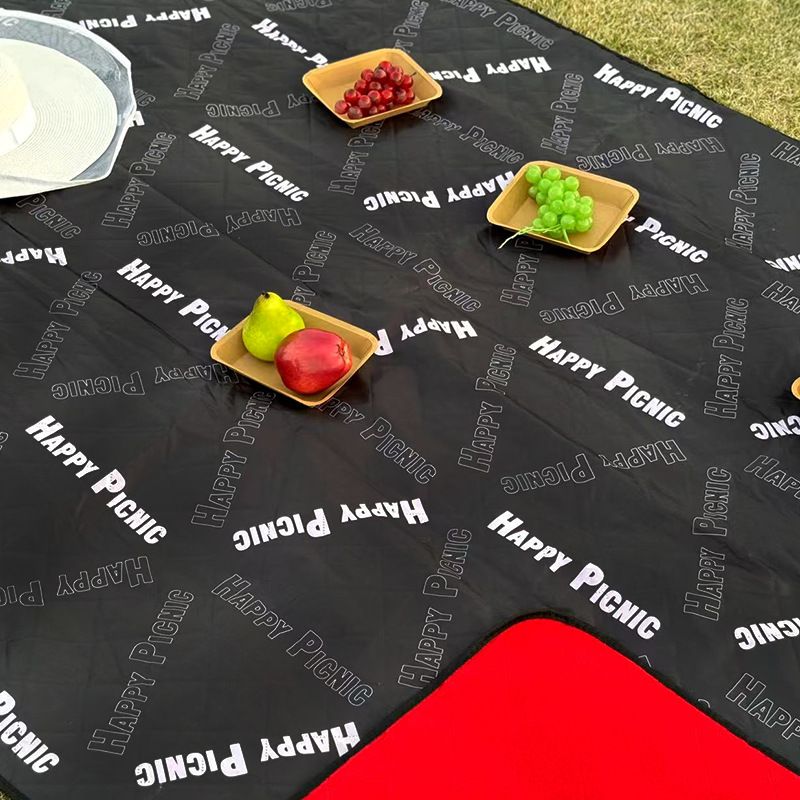 Suede foldable spring outing outdoor picnic cloth, waterproof camping mat, moisture-proof mat_voghion.com