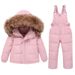 Premium Kids Winter Coat Set With Raccoon Fur Hood - Warm & Stylish Snowsuit For Boys & Girls (1-6 Years)_voghion.com