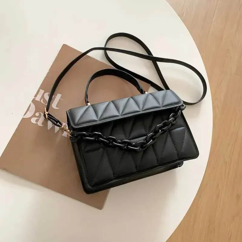 Trendige karierte Wen Shoe Fi Chain Crossbody-Tasche, Marken-Designer-Handtaschen und Geldbörsen, kleine Flip-Top-Handtasche Y241026_voghion.com