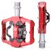 GEWAGE Mountain Bike Locking Flat Aluminum Alloy Triple Bearing Cycling Pedals_voghion.com