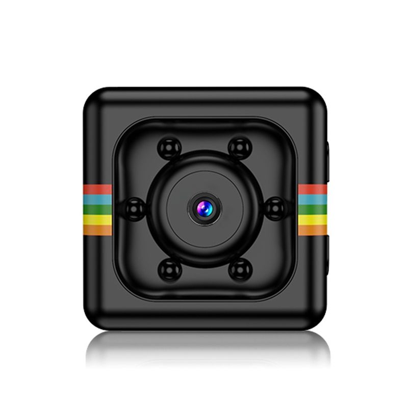 SQ11 Mini DV HD 960P 6 LED-es sportfelvevő kamera tartóval, monitorérzékelés és infravörös éjjellátó funkció, TF kártya (fekete)_voghion.com