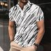 Polo à manches courtes et col rabattu pour homme, imprimé 3D, tendance et tendance_voghion.com