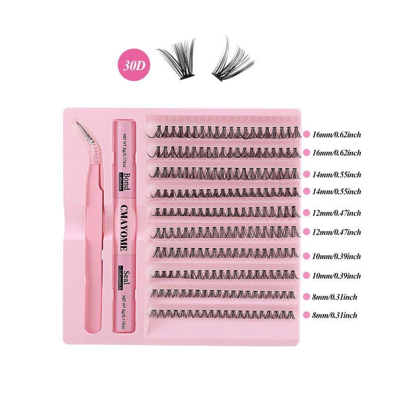 Künstliche Wimpern, 200 Büschel, einzelne Büschel, segmentiert, DIY, künstliche Wimpern, 30D, 100D, natürlich, dick, gewellt_voghion.com