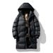 Cappotto invernale a maniche lunghe con fodera in grafene – Parka termico unisex | Giacca nera con cappuccio | Antivento e antistatico | Streetwear essenziale (S-3XL)_voghion.com