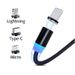 LED magnetni kabel USB Kabel za hitro polnjenje tipa C Magnetni polnilnik Podatkovno polnjenje Kabel mikro USB Kabel za mobilni telefon Kabel USB_voghion.com