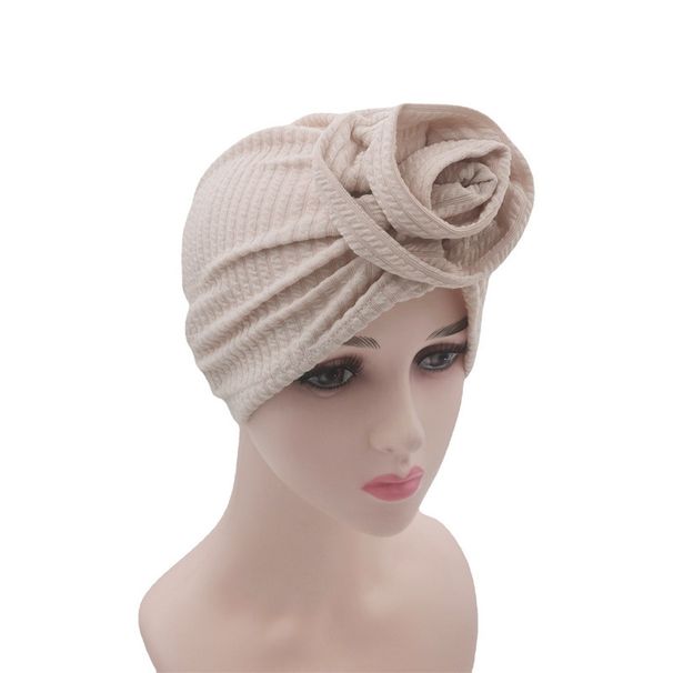 Nowa plisowana indyjska muzułmańska jednokolorowa kwiatowa chusta na głowę, codzienny kapelusz_voghion.com