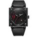 Men's Stylish Square Leather Strap Quartz Watch With Date And Week Display - Japanese PC32 Movement, Mineral Crystal, Stainless Steel Buckle_voghion.com