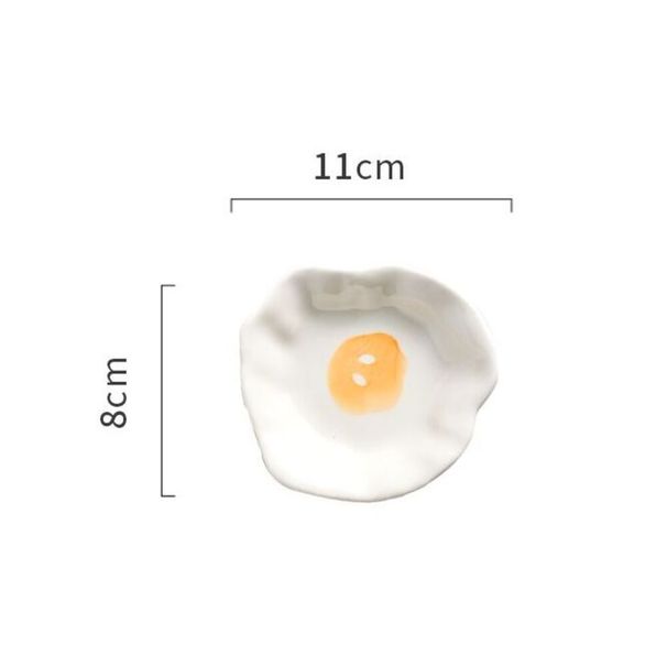 Bread-Shaped Ceramic Household Flavor Cute Small Soy Sauce Seasoning Vinegar Dish Hot Pot Dipping Bowl_voghion.com