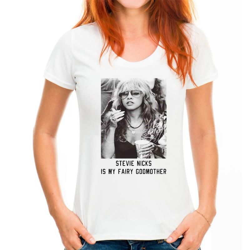 Stevie Nicks American Singer & Songwriter T Shirt White Size S-3Xl 033971_voghion.com