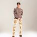 "Punk Style Embroidered Flared Jeans For Men - Slim Fit Denim Trousers With Edgy Patches, Street Fashion"_voghion.com