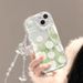 3D wave phone case Compatible for iPhone 15 14 13 12 11 PRO MAX XR XS X 8 7 6 6S PLUS clear quakeproof aesthetic White tulip & Butterfly phone case_voghion.com