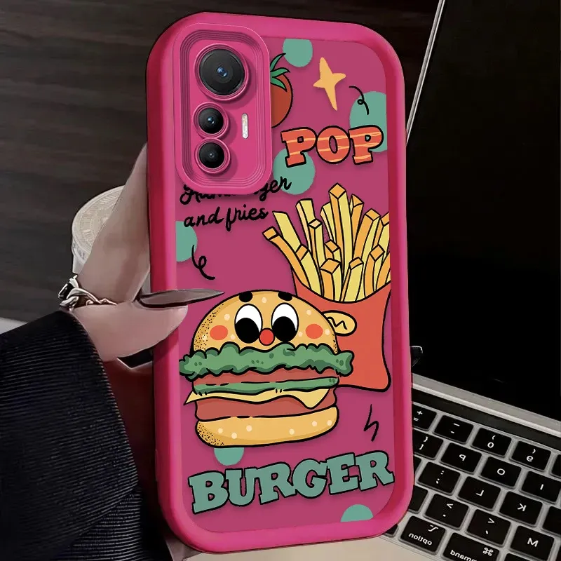 Blødt etui til Xiaomi 14T 13T 12T 11T 13 12 11 Lite 5G NE POCO X6 X5 F6 F5 F3 X4 GT X3 NFC M5S C65 M6 Pro sjovt hamburgercover_voghion.com