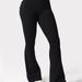 Women's Clothing Yoga Workwear Style Peach Hip Pocket Flared Pants Sports Quick Drying Tightening Sexy Trousers_voghion.com