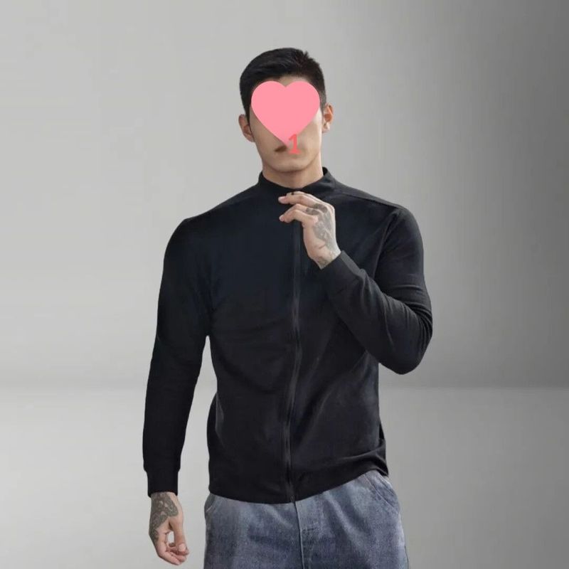 Veste de course légère Pulse W0T à fermeture éclair intégrale, col montant, doublure polaire fine et chaude, sous-vêtement pour homme, manches longues_voghion.com