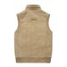 "Men's Multi-Pocket Cotton Vest For Outdoor Activities, Lightweight Casual Waistcoat, Plus Size Fishing Photography Vest_voghion.com