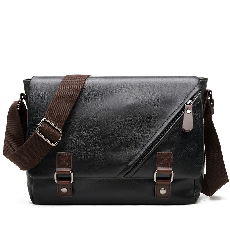 2023 Korean New Style Men's Bag Shoulder Bag Men's Leather Bag Crossbody Bag Fashion Briefcase Versatile Envelope Bag_voghion.com