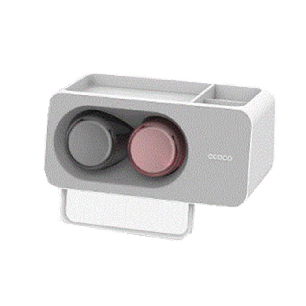 Newest Wall Mount Toothbrush Cup Holder Multi-Functional Bathroom Accessories Organizer Rack With Towel Bar Hooks_voghion.com