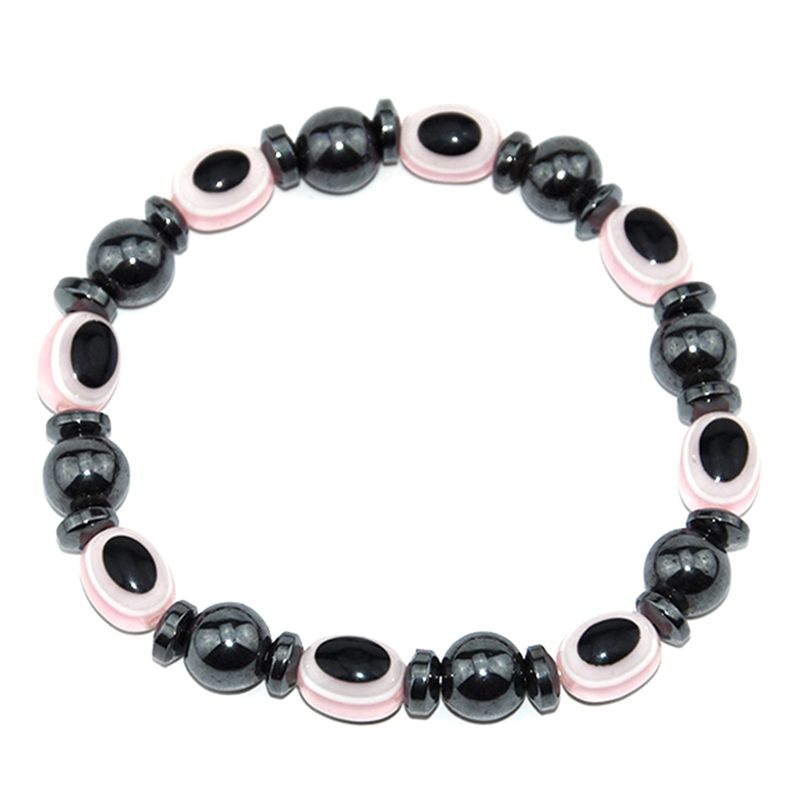 Shuosbai Magnetisches Armband, Unisex, zum Abnehmen, Hämatit-Augen, heilende Perlen, Stretch-Armband_voghion.com