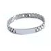 Bracciale 1PC in vendita calda in acciaio inossidabile leggero da uomo con segno curvo, cinturino in metallo con incisione._voghion.com