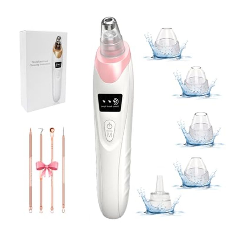 2024 Remover Cleaner, Facial Pore Cleaner -5 Suction, 5 Probes, USB Rechargeable Blackhead Vacuum Kit, Adult Electric_voghion.com