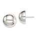 Sterling Silver Polished 16mm Button Earrings_voghion.com