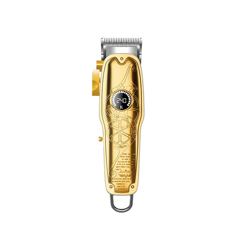 Kemei KM-1969-PG Friseur Professioneller Haarschneider Elektrischer kabelloser LCD-Trimmer USB-Lade-Haarschneidemaschine_voghion.com