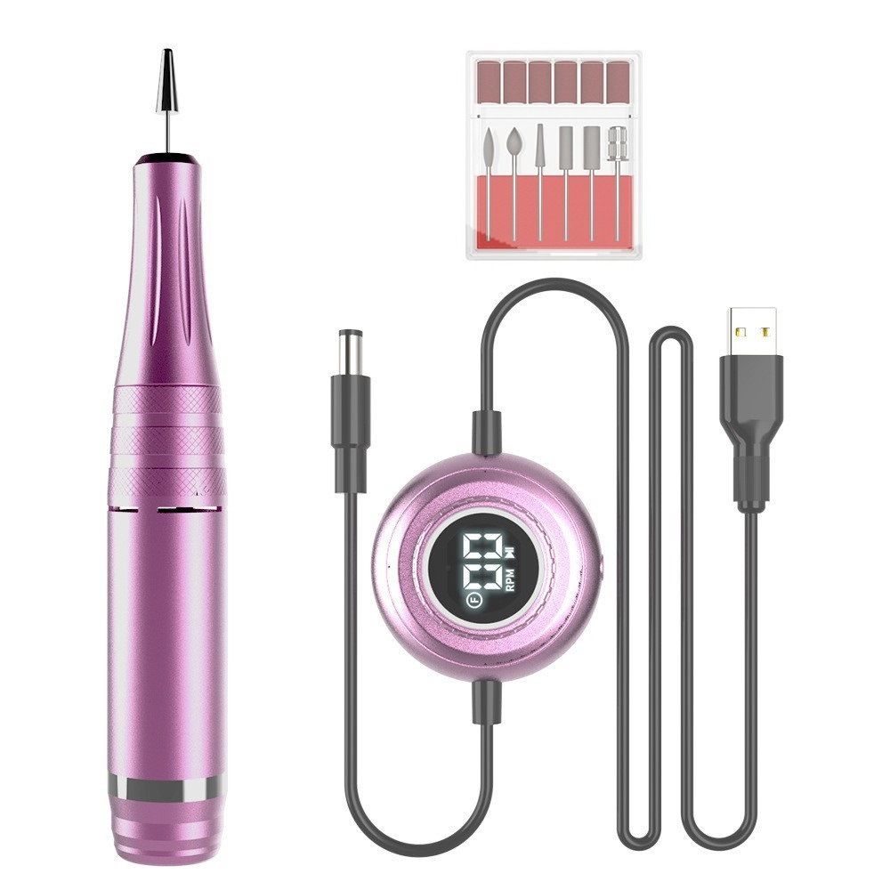 35000 RPM manikyrmaskin Elektrisk nagelborr Bärbar nagelsvarv Elektrisk manikyrkuttersats Nagelgelpolerare Salongutrustning_voghion.com