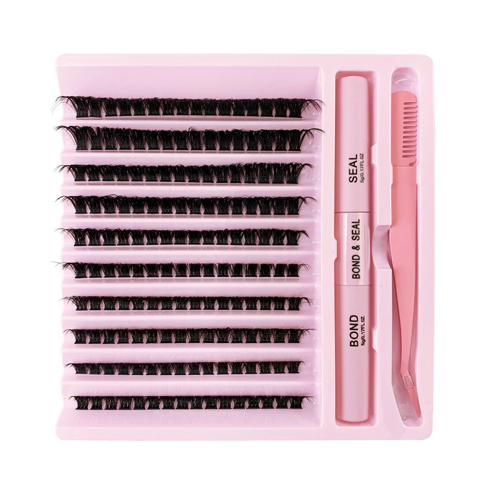 Pince à épiler pour faux cils 40P Section mixte simple grappe 30P Ensemble de cils en poils thermofusibles_voghion.com