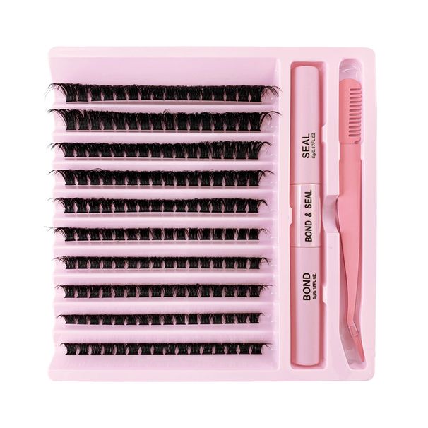 Pince à épiler pour faux cils 40P Section mixte simple grappe 30P Ensemble de cils en poils thermofusibles_voghion.com