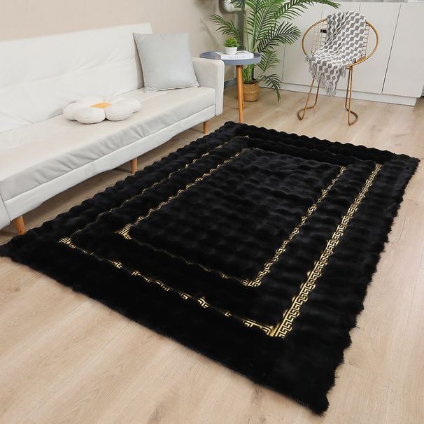 Rutschfeste Plüsch-Fußmatte für Wohnzimmer, Schlafzimmer und Gewerberäume (Handgefertigt, Waschbar, 5 Farben, 120 x 180 cm, Abstraktes geometrisches Design)_voghion.com