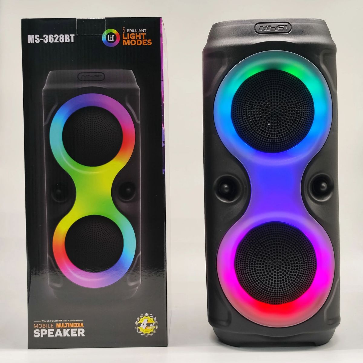 Bezdrátový sloupový reproduktor IG Power Stereo LED Přenosný luetooth 5.2 Duální reproduktor Subwoofer Párty reproduktory Rodinné karaoke_voghion.com