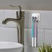 2-in-1 Self-Adhesive Toothbrush Holder - Wall Mounted, Waterproof, With Gargle Cup Hook EU_voghion.com