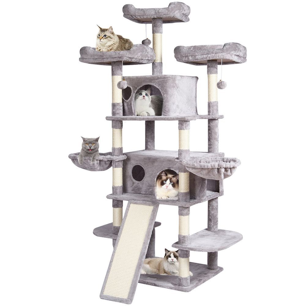Cat Tree 68.5' Cat Tower For Indoor Cats With Cat Condos Scratching Post_voghion.com