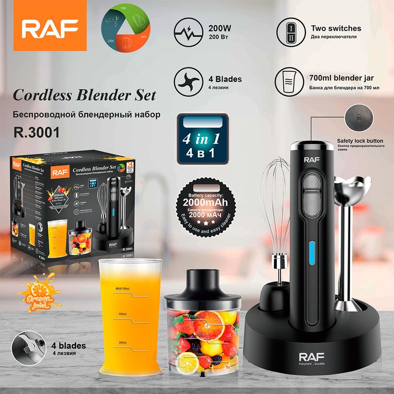 RAF Europäischer Standard Tragbarer Haushalts-Handmixer aus Edelstahl, Kochstab, Rühren 3001_voghion.com