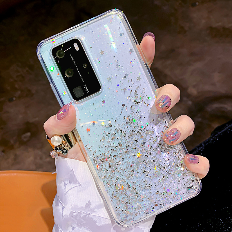 Luxuriöse, mädchenhafte Glitzerhülle für Realme 8 Pro 9i 8i C21Y C35 GT Neo 2 OPPO A54S A36 A16 A16S A74 A54 A53, weich, funkelnd, Bling_voghion.com