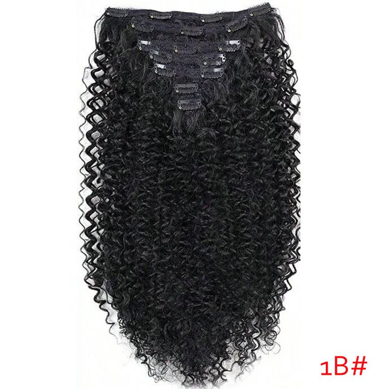 Extensions de cheveux synthétiques 50cm140g Extensions de cheveux Clip à friser Extensions de cheveux bouclés pour femmes Ensemble de 7 pièces_voghion.com