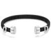 2PCS Elegant And Minimalist Female Stainless Steel Wire Cable Opening OD Letter Bracelet_voghion.com