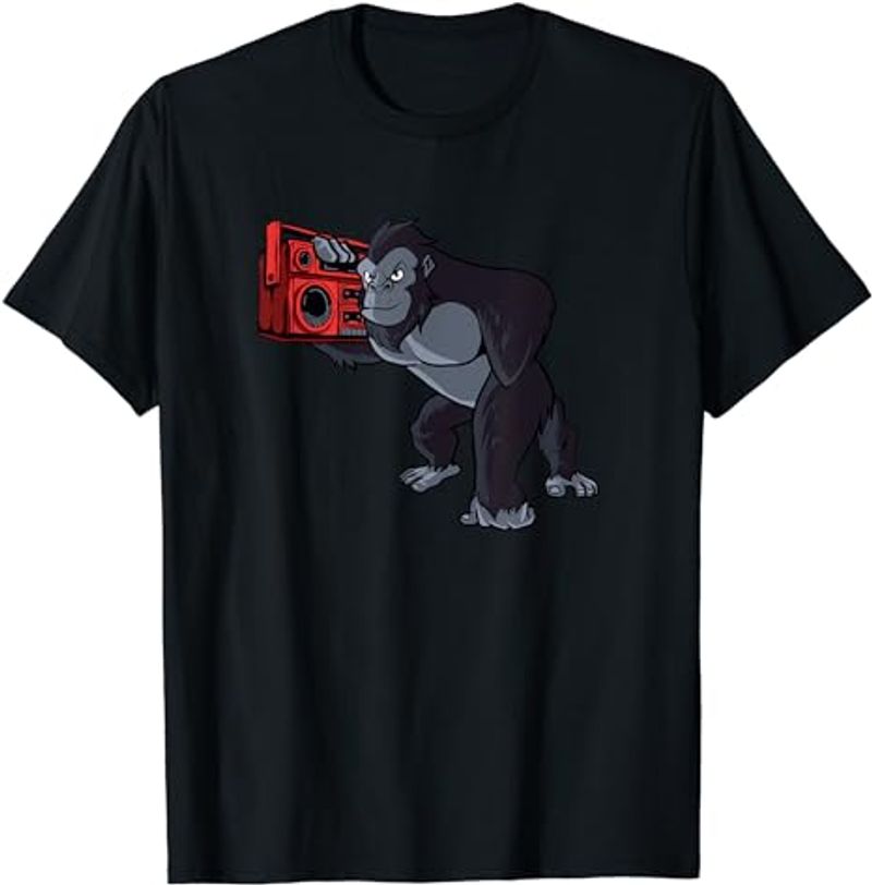 Boxer Ghetto Blaster Boxing Boombox - 80s 90s Hip Hop T-Shirt_voghion.com