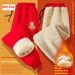 Pants men's winter velvet thickened 2024 Year of the Loong Youth middle school students red festive warm 12_voghion.com